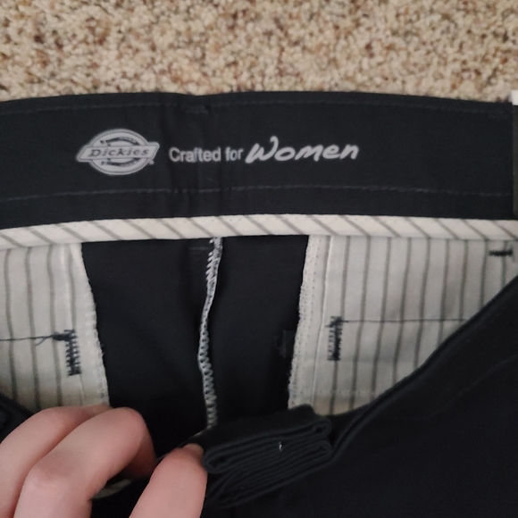 Women's Slim Fit Bootcut Stretch Twill Pants, Dark Navy Size 16 Short - Picture 5 of 7